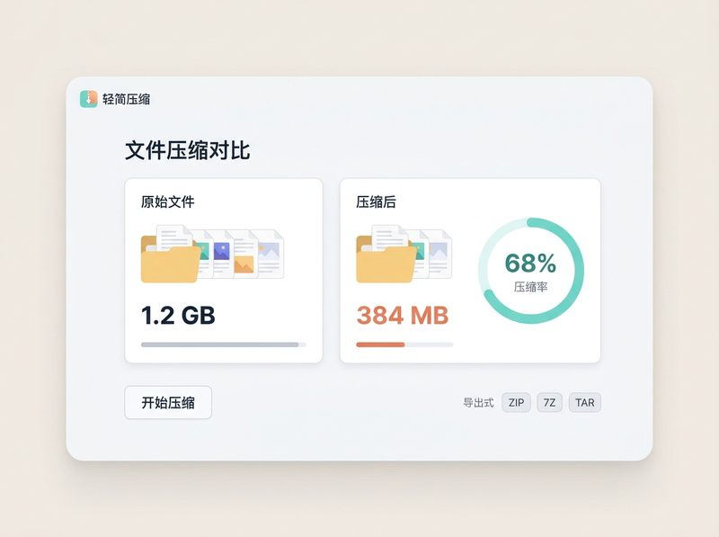 轻简压缩高压缩率与处理速度对比数据面板
